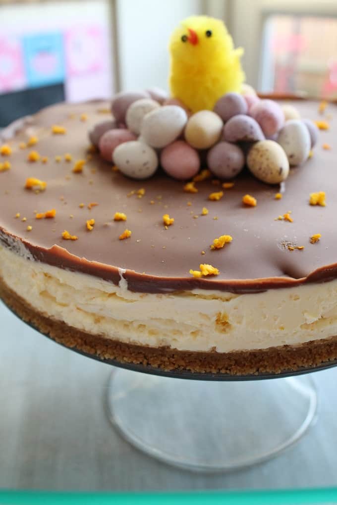 chocolate & orange mini egg cheesecake