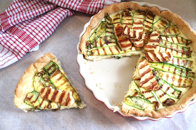 Courgette & Halloumi Tart