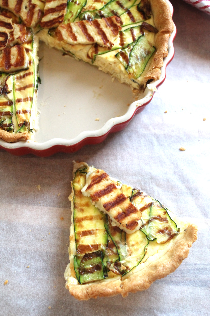 Courgette & Halloumi Tart