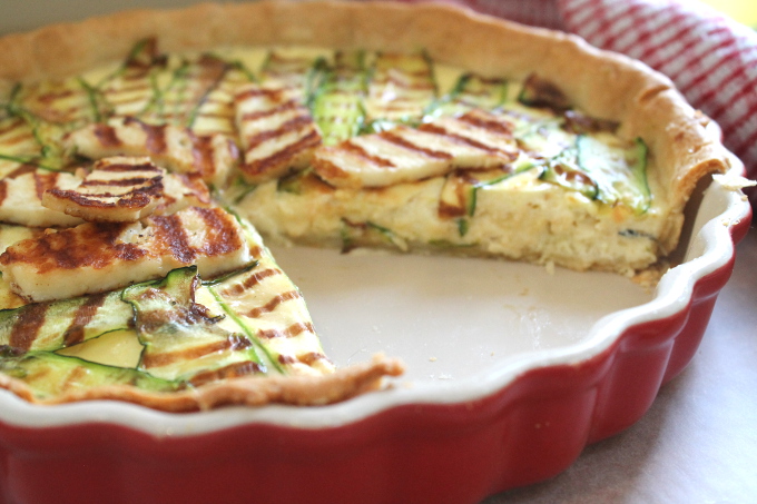 Courgette & Halloumi Tart