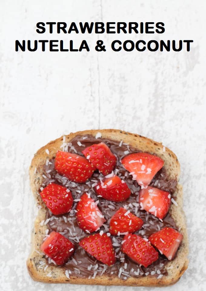 nutella strawberry toast