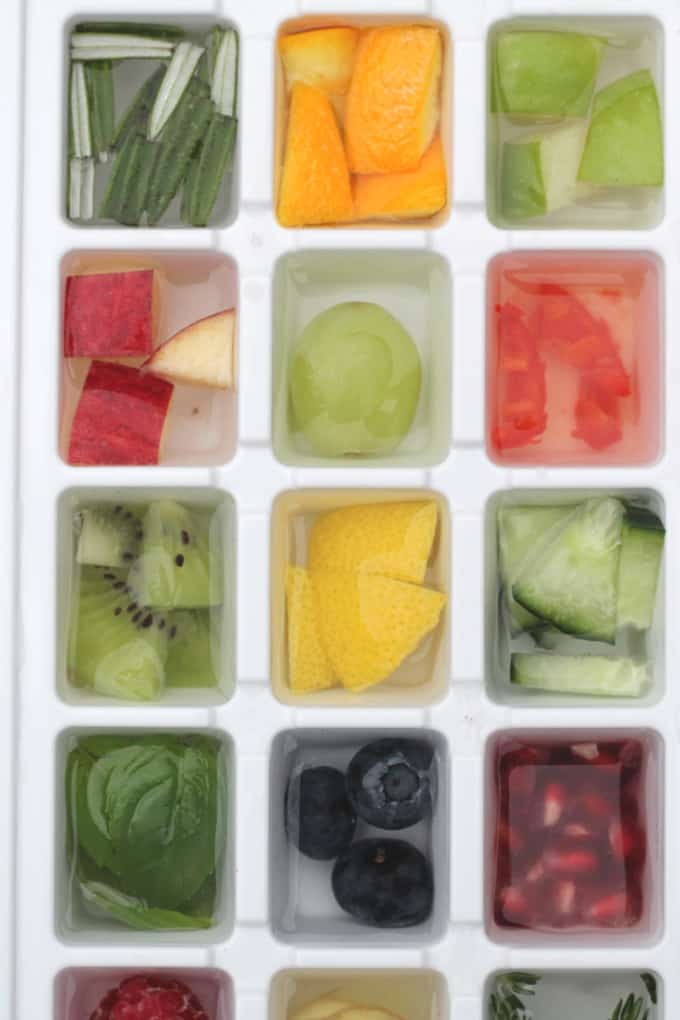 ice cubes made with fruit