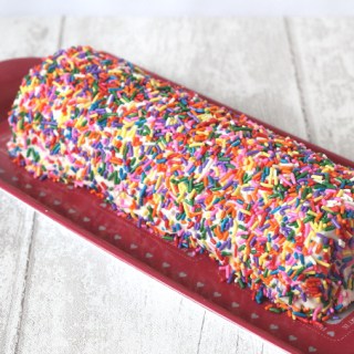 swiss roll with sprinkles