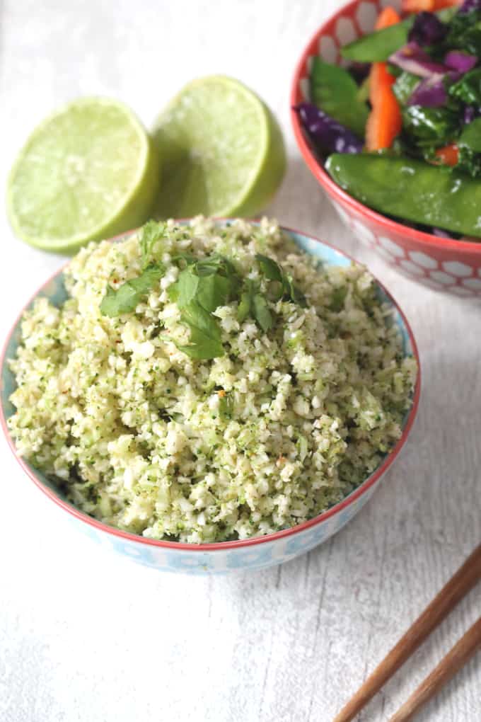 broccoli cauliflower rice with veggies