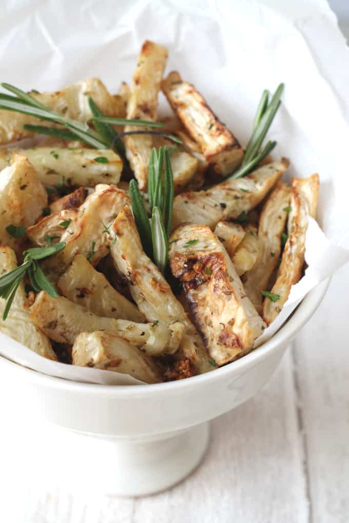 celeriac fries with herbs