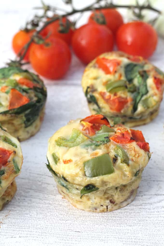 bacon egg spinach muffins