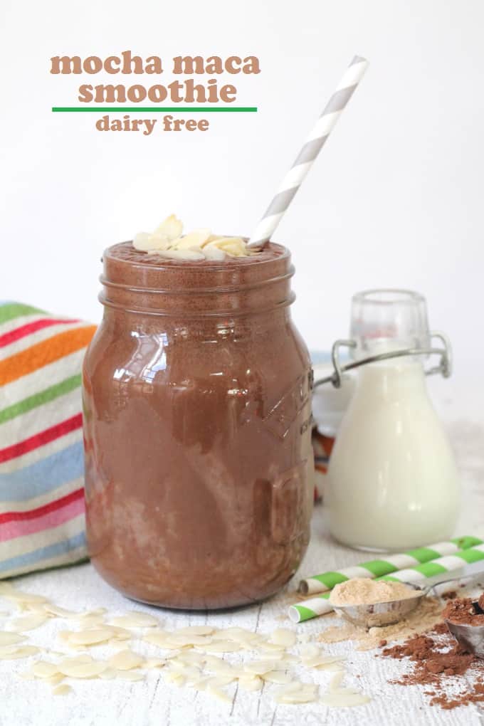 mocha maca smoothie dairy free