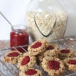 oat cookies raspberry chia jam
