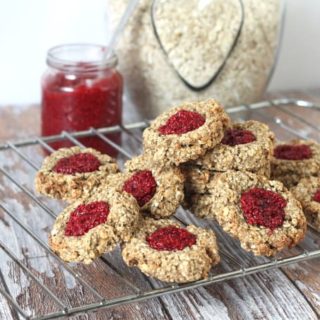 oat thumbprint cookies chia jam