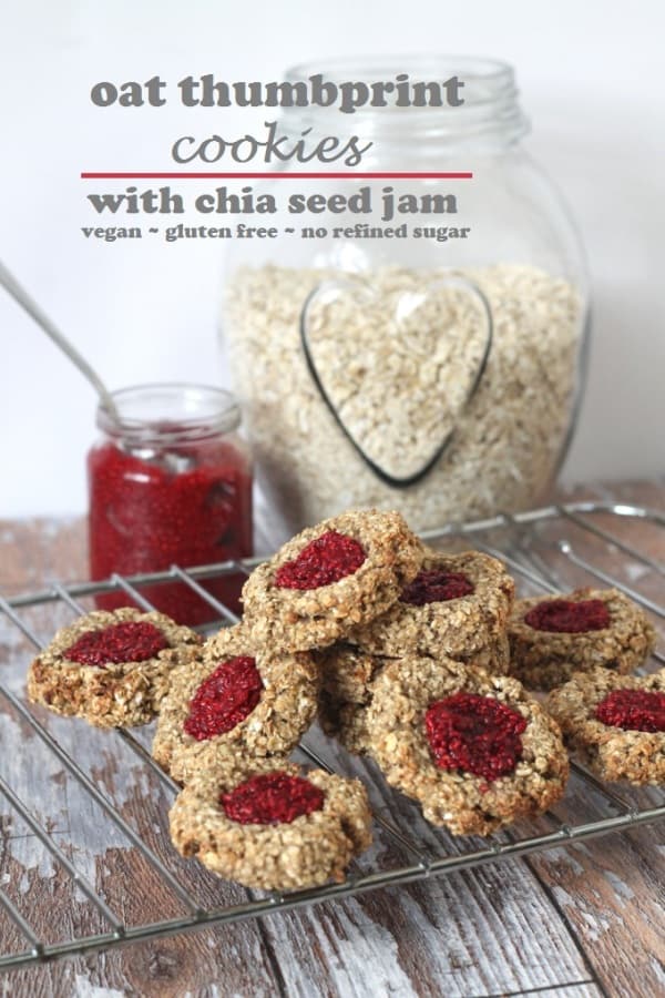 Oat Thumbprint Cookies with Raspberry Chia Jam - My Fussy Eater | Easy ...