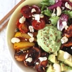 sticky chicken vegetable bowl