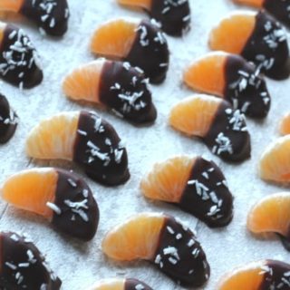 chocolate and coconut coated mandarins