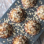 spiced pear and oat muffins