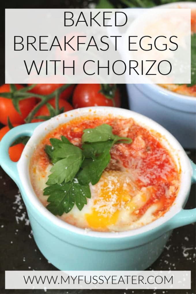 Baked Eggs with Tomato & Chorizo My Fussy Eater Easy Family Recipes