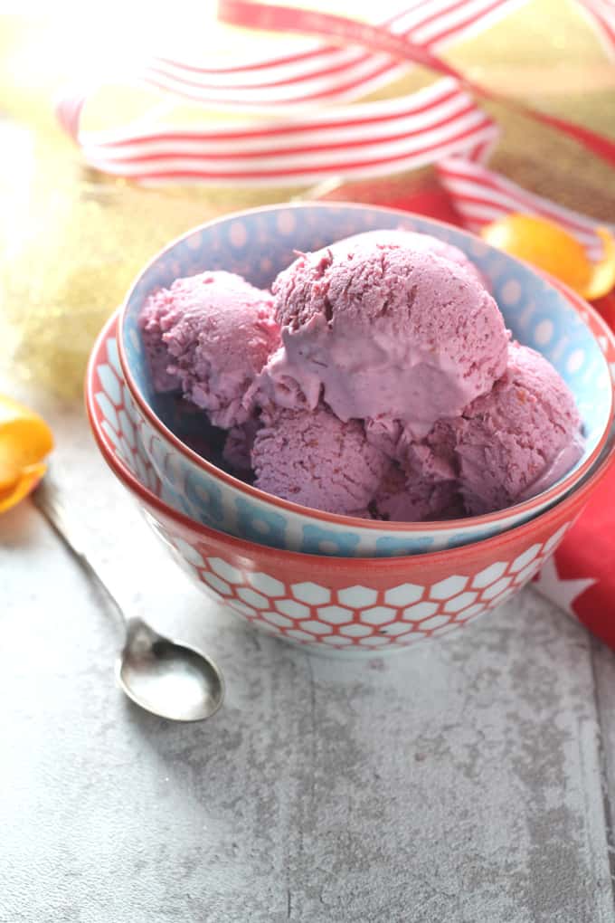 dairy free christmas ice cream cranberry