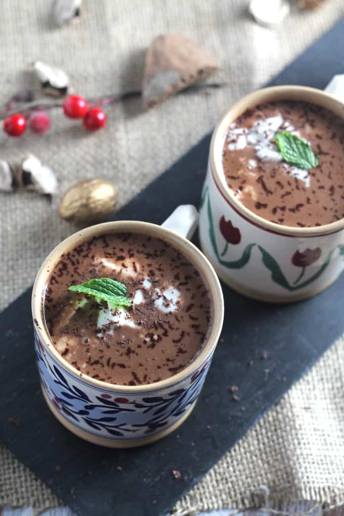 paleo mint hot chocolate