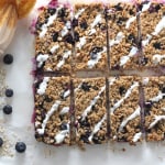 blueberry oat breakfast bar yogurt topping