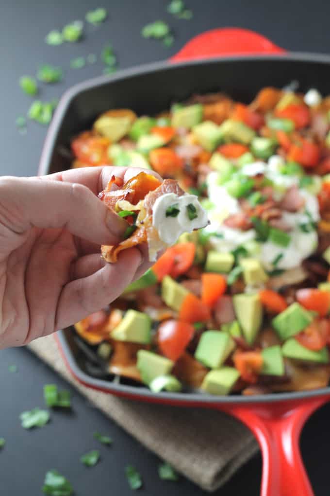 nachos with bacon