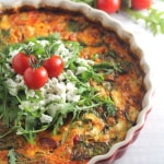 roasted tomato feta frittata crustless quiche