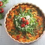 roasted tomato feta frittata crustless quiche