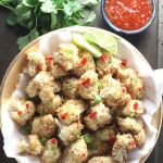 baked salt and pepper cauliflower bites poppers