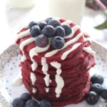 gluten free red velvet pancakes