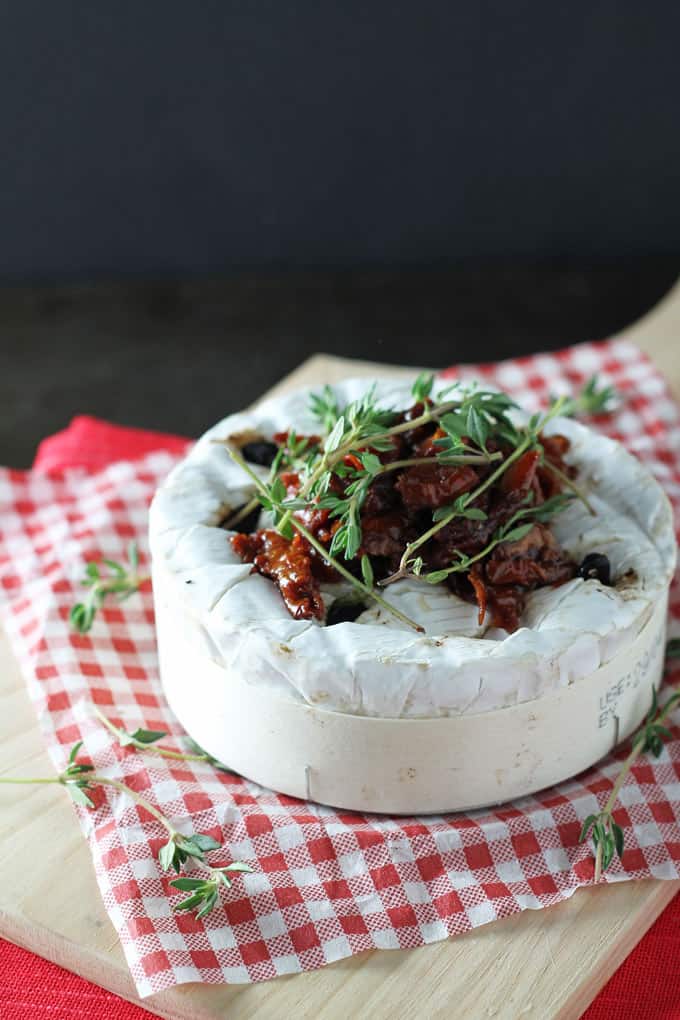 Baked Camembert with Black Garlic & Balsamic Sund-Dried Tomatoes | My Fussy Eater Blog