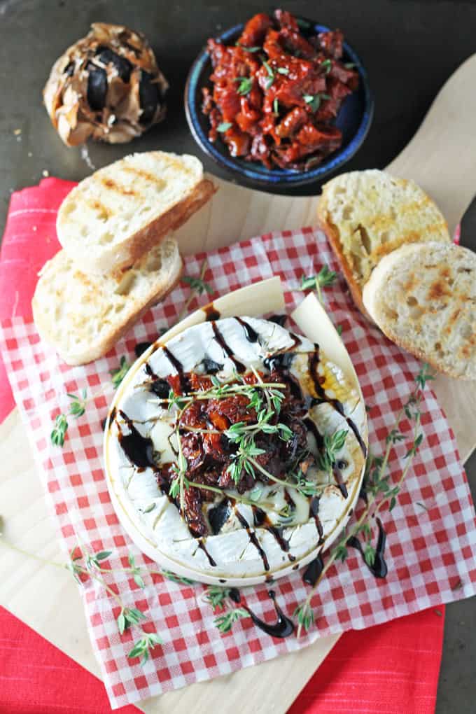 Baked Camembert with Black Garlic & Balsamic Sund-Dried Tomatoes | My Fussy Eater Blog