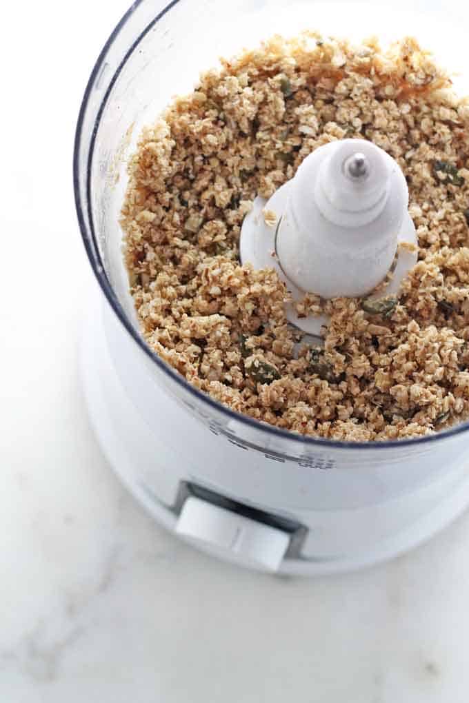 granola crust tart mix in the food processor