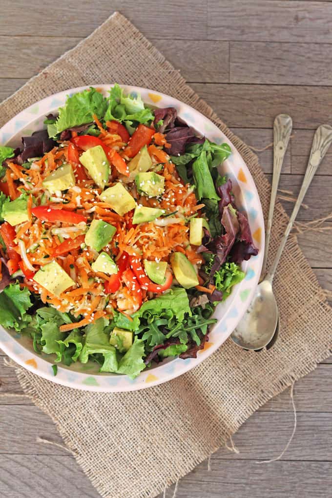 Carrot, Courgette & Avocado Salad