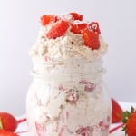 So easy to make and super healthy, these Strawberry Shortcake Overnight Oats honestly taste like strawberry ice cream and are sure to be a hit with the kids!