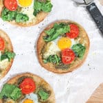 Breakfast Pizza with Quail Eggs, Spinach & Tomato | My Fussy Eater Blog