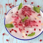 Delicious and refreshing Pomegranate and Coconut Water Popsicles. A tasty and healthy frozen treat for kids this summer! | My Fussy Eater blog