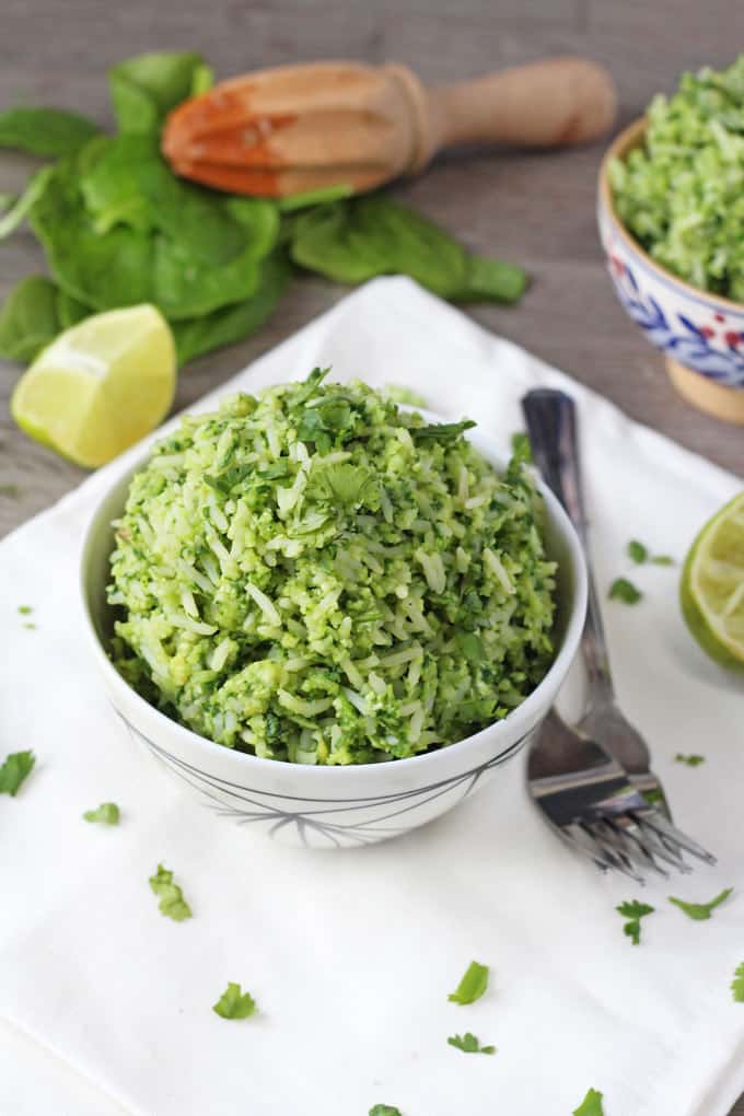 Secret Veggie Green Rice. Contains THREE portions of vegetables. And so good the kids will never know! | My Fussy Eater Blog