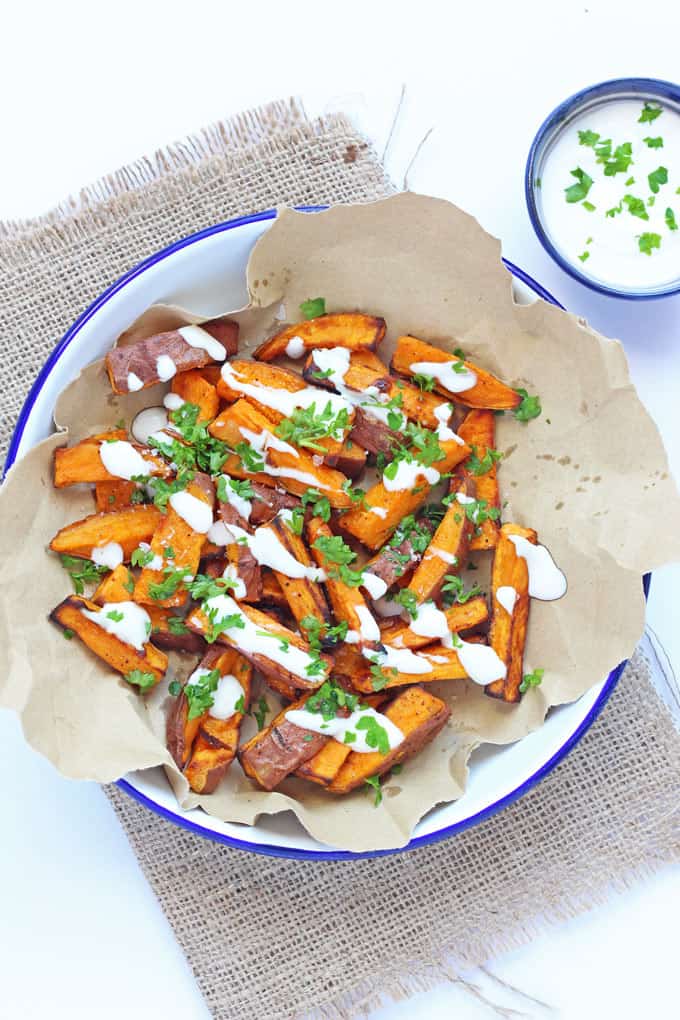 Boost the nutritional content of your kids' meal with these skin on baked Sweet Potato Fries
