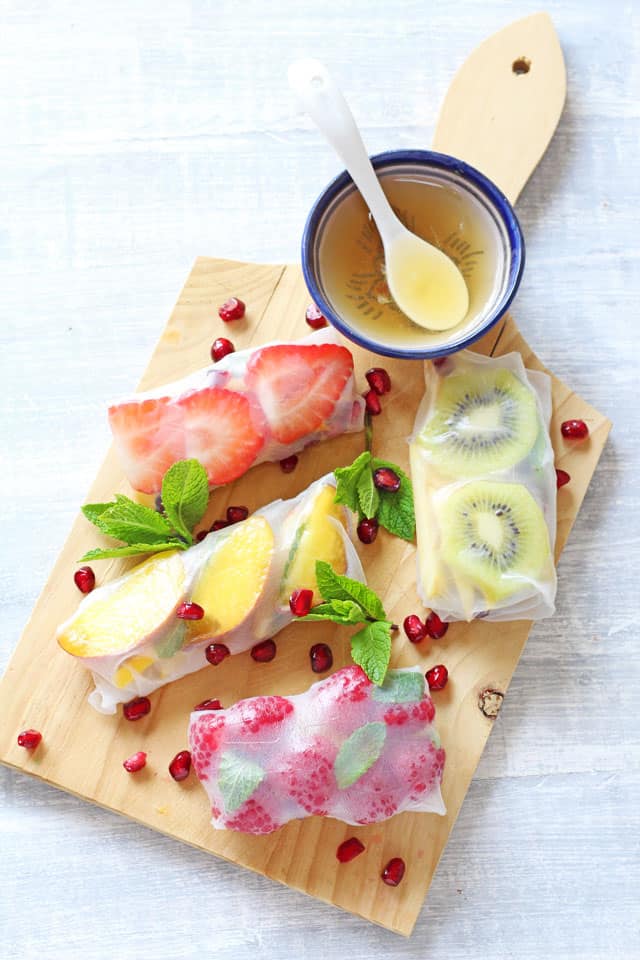 A delicious and healthy summer fruit dessert and a great twist on the classic spring roll!