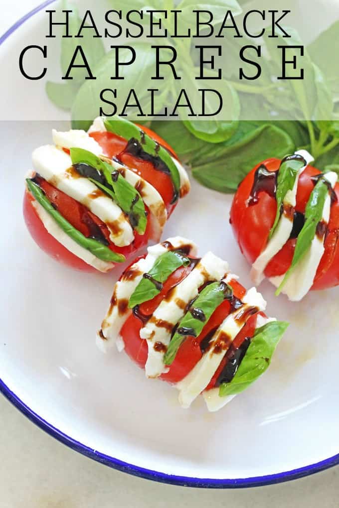 A simple yet impressive way of serving caprese salad. And a great way to make tomatoes exciting for kids! | My Fussy Eater Blog