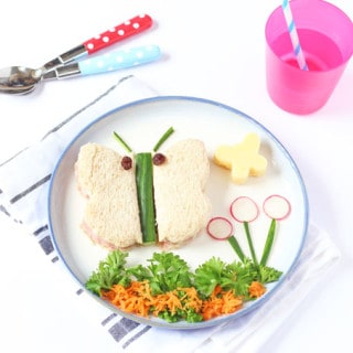 A cute and easy toddler lunch idea; butterfly sandwiches! | My Fussy Eater blog