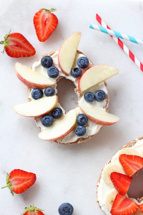 Fruit Bagels with Honey Cream Cheese My Fussy Eater Easy Family Recipes