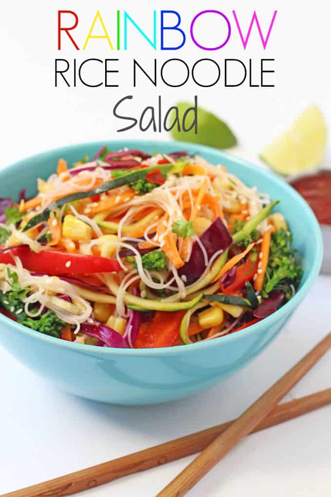 Rice Noodle Salad Pinterest Pin 