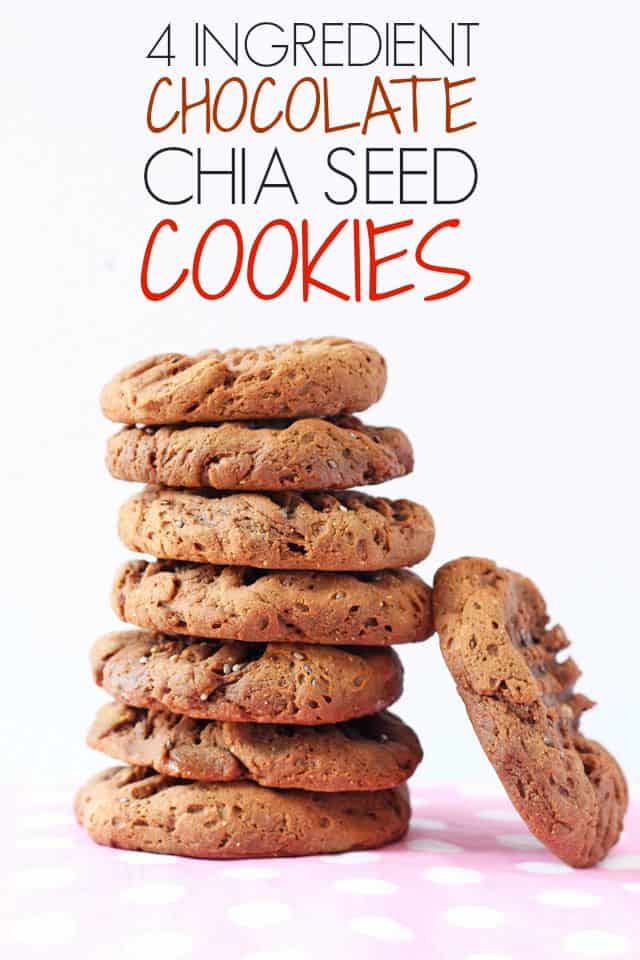 4 ingredient chocolate chia seed cookies