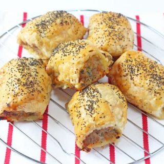 Delicious kid friendly sausage rolls packed with carrot and courgette. Everyone will love these Hidden Veggie Sausage Rolls! | My Fussy Eater blog