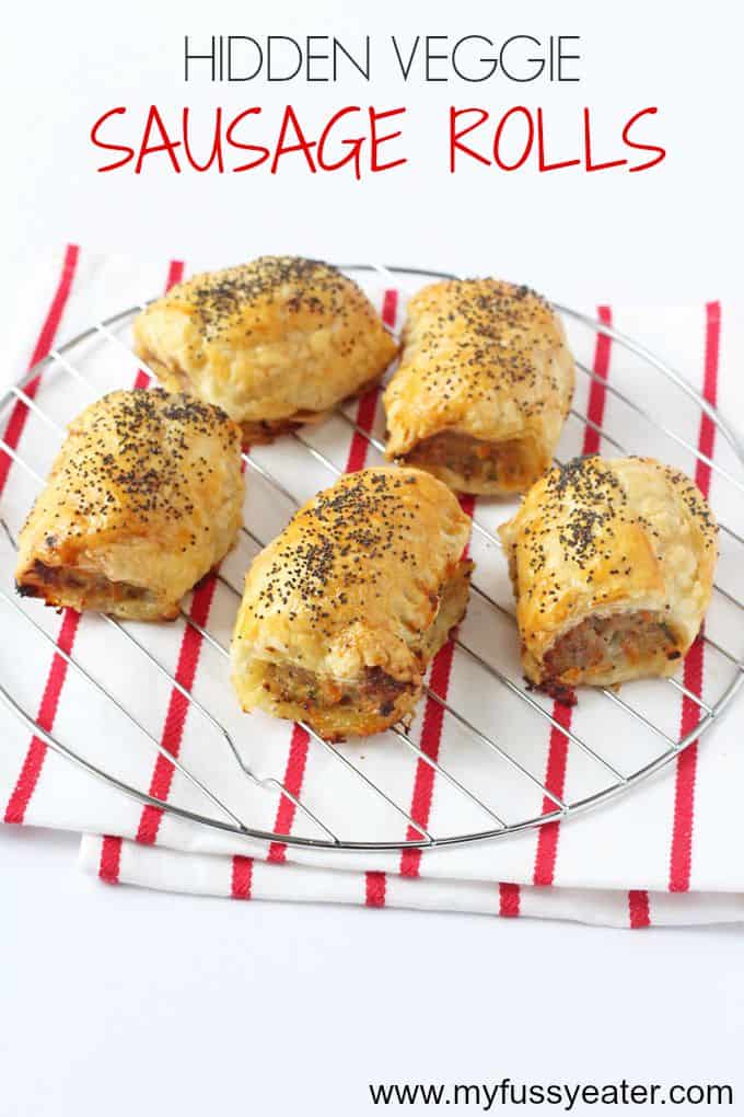 hidden veggie sausage rolls pinterest pin