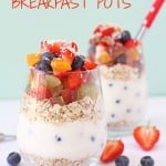 Kids will love making their own Breakfast Pots with yogurt, fruit and oats. A delicious and healthy breakfast! | My Fussy Eater blog