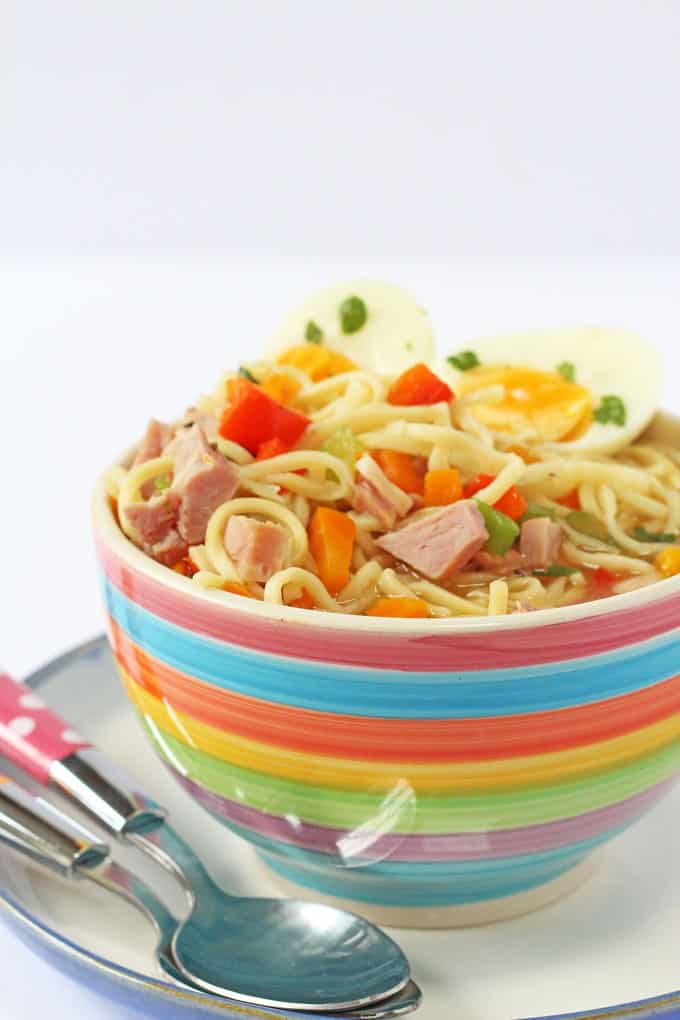 Ham & Egg Noodle Soup