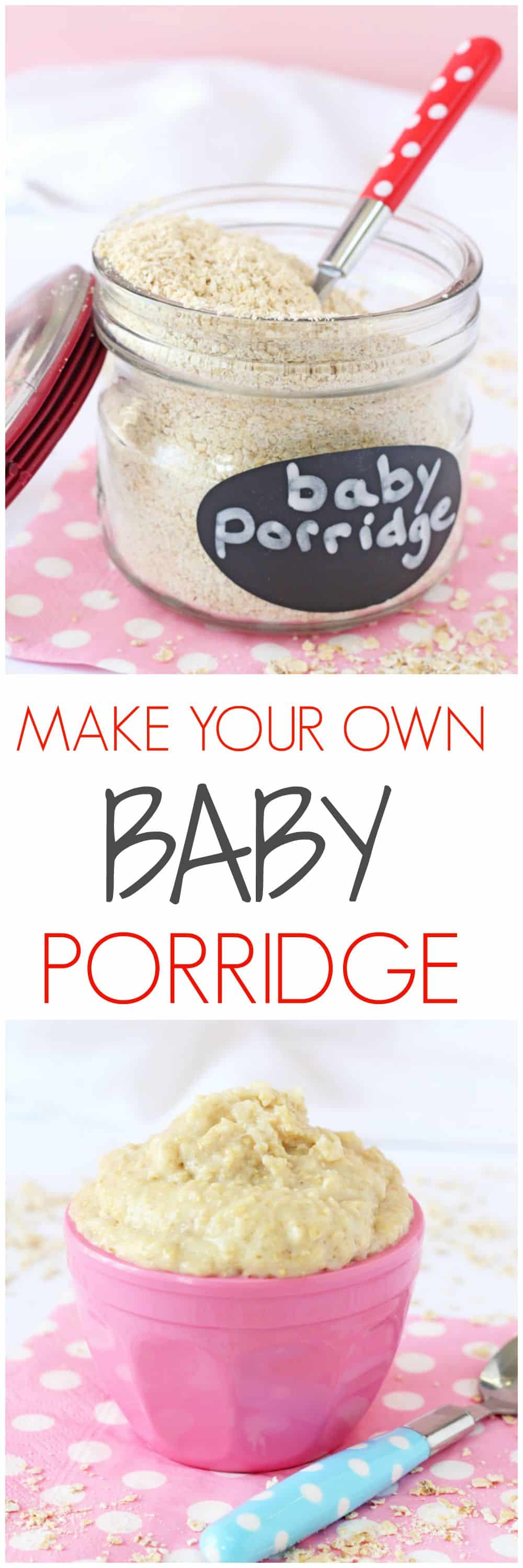Making your own baby porridge or baby oatmeal is super easy and a much cheaper way to feed a weaning baby than the packaged variety | My Fussy Eater blog
