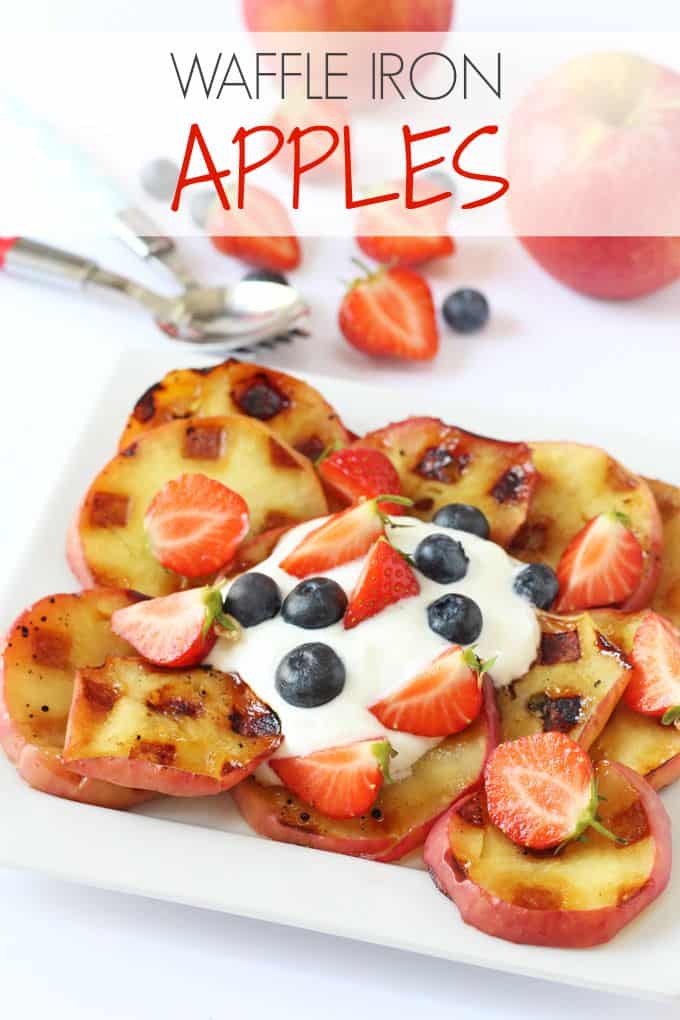 Waffle Iron Apples Pinterest Pin | My Fussy Eater blog