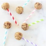 These Chocolate Chip Energy Bites make the perfect snack for kids, packed full of slow releasing carbs from oats and protein for peanut butter and flaxseed. And they look like heallthy cake pops too! My Fussy Eater blog