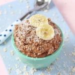 A delicious creamy Chocolate & Coconut Porridge or Oatmeal. Perfect for breakfast for kids this winter! | My Fussy Eater blog