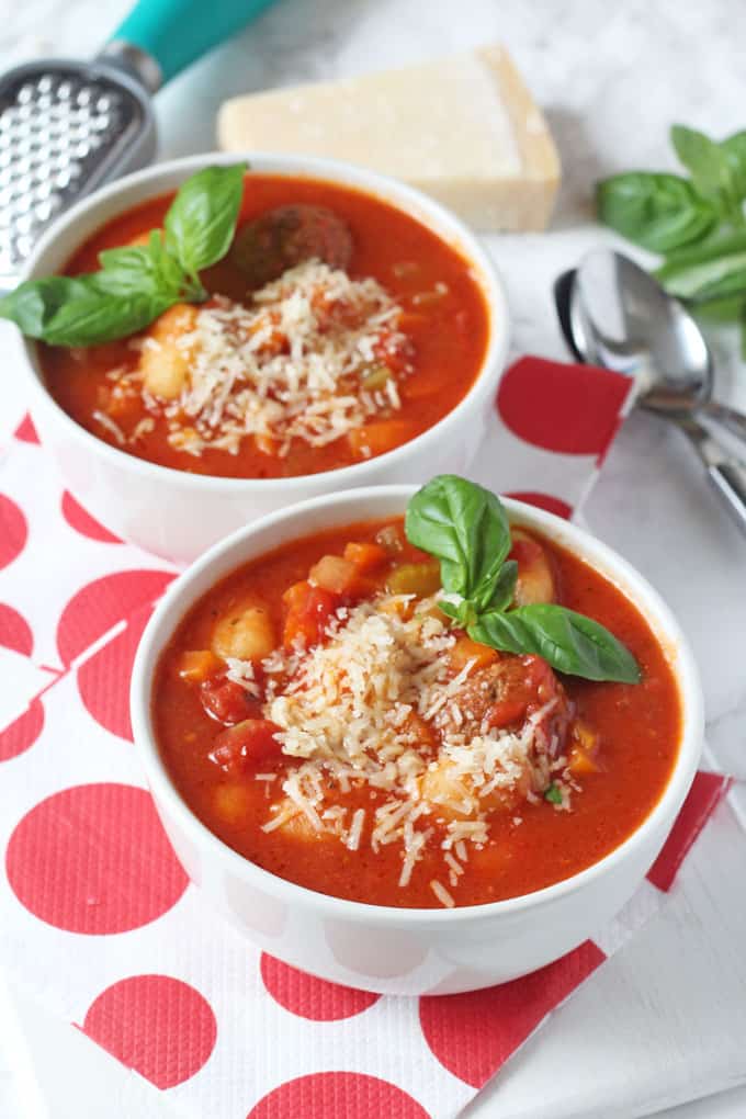 Slow Cooker Italian Meatball & Gnocchi Soup - My Fussy Eater | Healthy ...